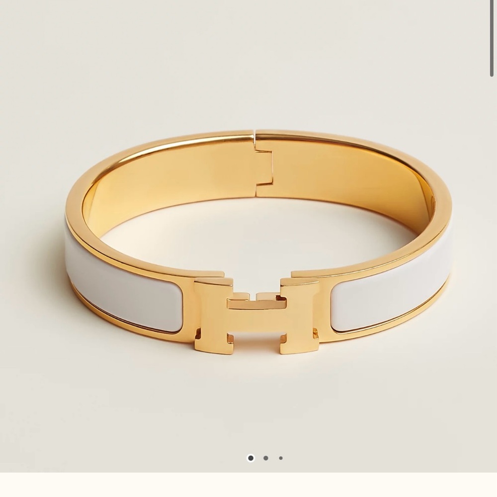 Gold and White Bracelet